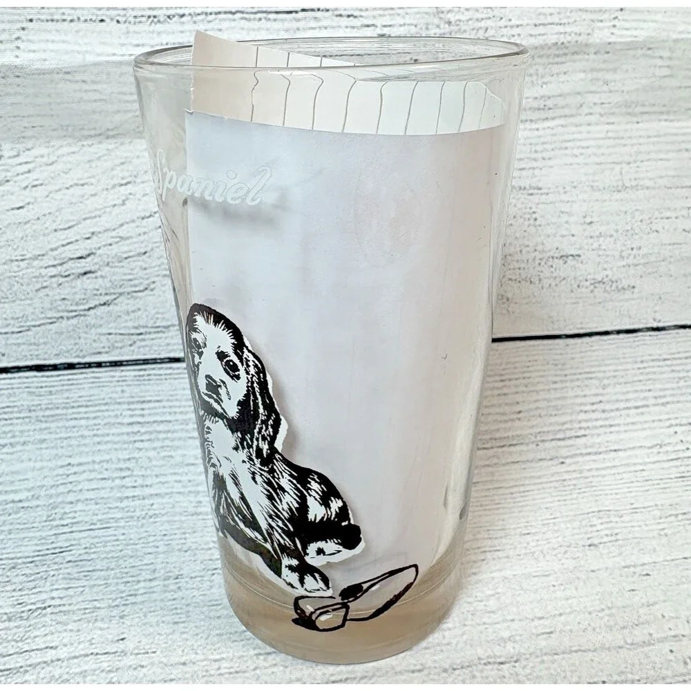 Vintage Cocker Spaniel Drinking Glass 5